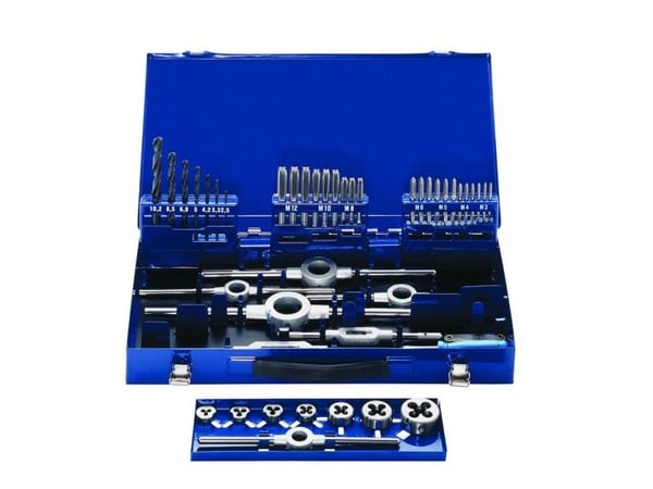 Eventus by Exact 10722 Kierteityssarja 43 kpl HSS metrinen M3, M4, M5, M6, M8, M10, M12 M3, M4, M5, M6, M8, M10 ja M12