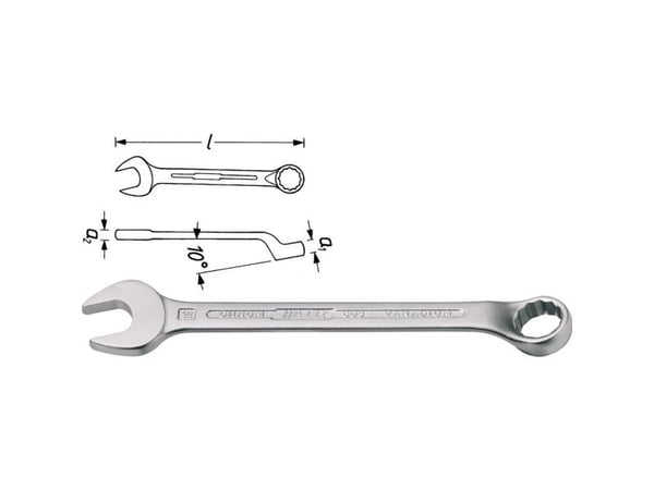 HAZET 603-22, 22 mm, Kromi, Kromi, Matta, 10°, Saksa