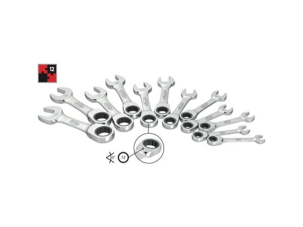 Vigor V2821, 8,9,10,11,12,13,14,15,16,17,18,19 mm, Kromfarget, Kromfarget