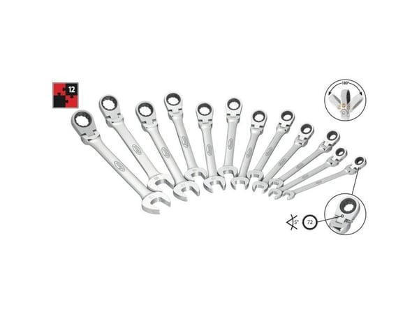 Vigor V2818, 8,9,10,11,12,13,14,15,16,17,18,19 mm, Kromfarget, Kromfarget