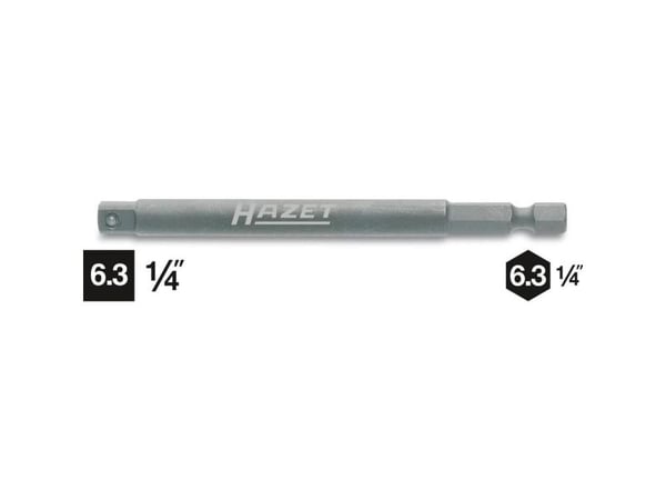 HAZET 8508S-3, pluggforbindelse, svart, 1 hode(r), 1/4", metrisk/imperial, 6,3 mm