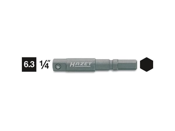 HAZET 8508S-1, Connector, Svart, 1 hoder, 1/4", Metrisk/imperisk, 6.3 mm