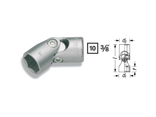 HAZET 880G-18, 1 stykker, 76,2 / 8 mm (3 / 8"), Kromvanadiumstål, 47 mm, 67 g