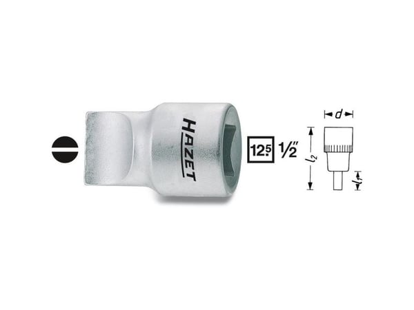 HAZET 980-2X13, Stikkontakt, 1/2", Metrisk, 1 hoder, 12.5 mm, 3,8 cm