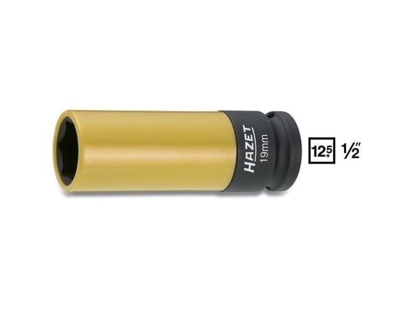 HAZET 903SLG-19, Kraftpipe, Gult, 1 hoder, 1/2", Metrisk, 19 mm