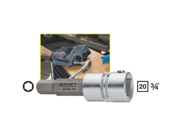 HAZET 2784-14, Stikkontakt, 3/4", Metrisk, 14 mm, 11,2 cm, 350 g
