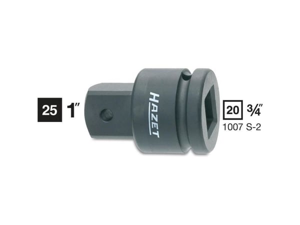 HAZET 1007S-2, Connector, Svart, 1 hoder, 3/4", Metrisk, 20 mm