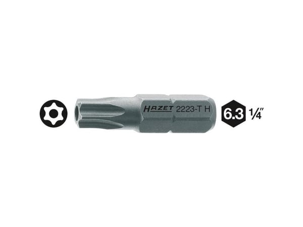 Hazet 2223-T15H 2223-T15H Torx-kärki TR 15 Laadukas teräs C 6,3 1 kpl