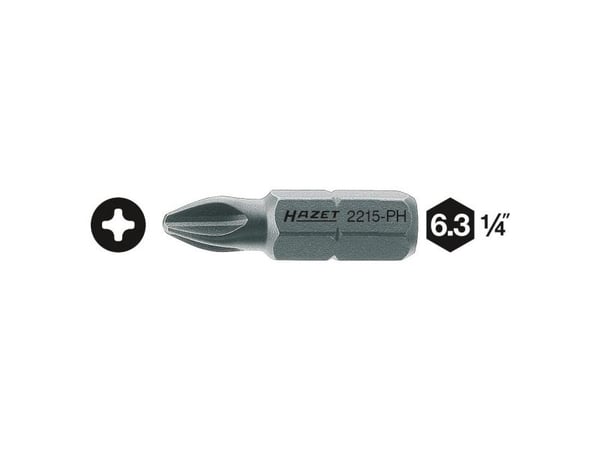 Hazet 2215-PH4 kryss-bit PH 4 - kvalitetsstål - 6,3 - 1 stk