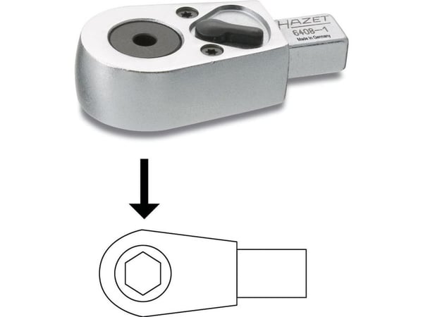 HAZET 6408-1, Enkel enhet, Nøkkelendemontering, Krom, 8 mm, 30 mm, 46,5 mm