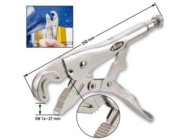 Vigor V3739, Lukkopihdit, 250 mm