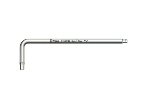 Wera 3950 PKL, L-formet hexnøkkel, Imperisk, 1 stykker, Rustfritt stål, 3/16", 15,4 cm