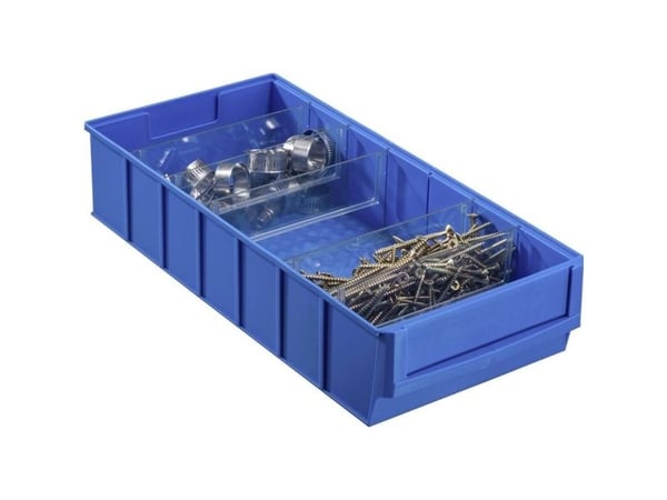 Allit 456550 Opbevaringskasser (L x B x K) 185 x 400 x 81 mm Blå 1 stk