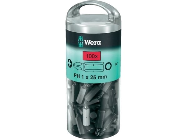 Wera 851/1 Z DIY 100 SiS, 100 stykker, Philips, PH 2, CE, GS, DVE, 25 mm, 50 mm