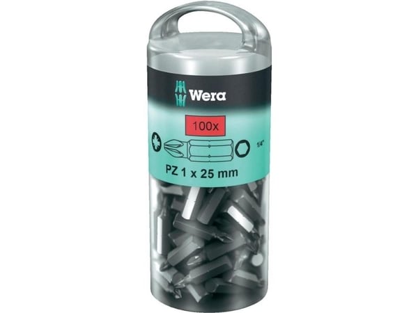 Wera 855/1 Z DIY 100 SiS, 100 st, stjärnskruvmejsel, PZ 1, 1 x 25 mm, CE, GS, DVE, 25 mm