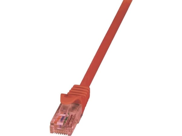 LogiLink PrimeLine - Koblingskabel - RJ-45 (hann) til RJ-45 (hann) - 2 m - UTP - CAT 6 - halogenfri - rød
