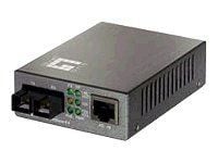 LevelOne Procon FVT-0103TXFC - Fibermedieomformer - 100Mb LAN - 10Base-T, 100Base-FX, 100Base-TX - RJ-45 / SC flermodus