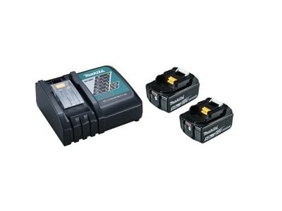 Makita PowerPack LXT - Batterilader + batteri 2 x - Li-Ion - 5 Ah - 90 Wh - for Makita DHP482ZJ