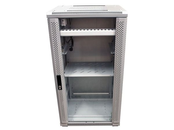 ALLNET 19Cabinet 42U B600T 600mm glasdörr ljusgrå SNB-serien