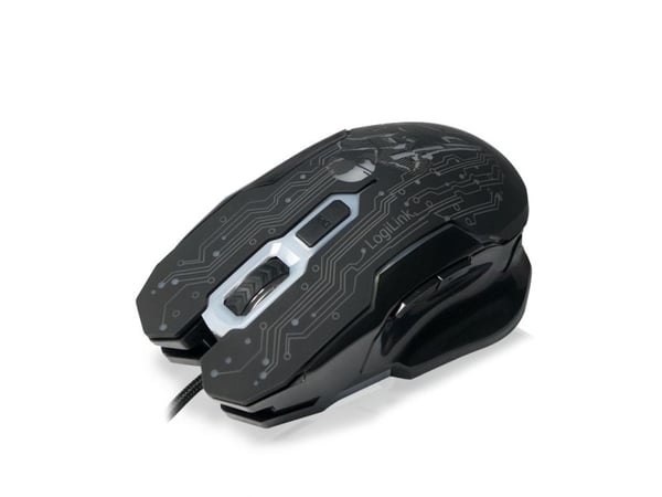 LogiLink ID0137, Molempikätinen, Optinen, USB A-tyyppi, 2400 DPI, Musta