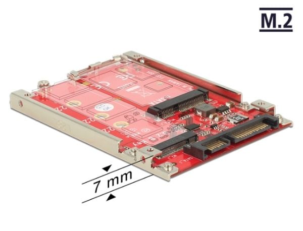 DeLOCK - Muistiohjain (M.2) - M.2-kortti / mSATA - SATA 6Gb/s (62859)