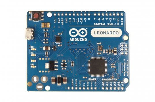 Arduino Leonardo, ATMega32u4, 16Mhz, 0,032MB, 2,5KB, 1KB, Arduino