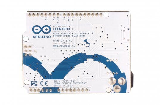 Arduino Leonardo, ATMega32u4, 16Mhz, 0,032MB, 2,5KB, 1KB, Arduino
