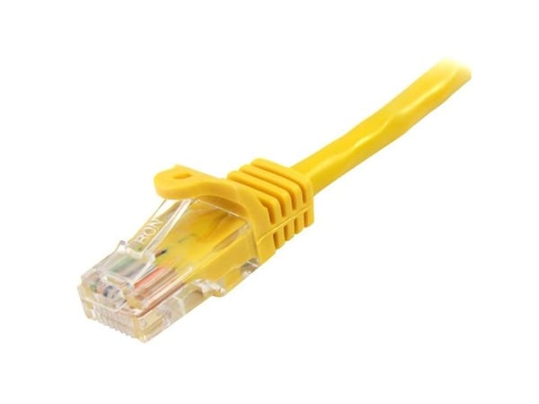 Startech 5m Yellow Cat5e / Cat 5 Snagless Ethernet Patch Cable 5 m - Nettverkskabel - RJ-45 (hann) til RJ-45 (hann) - 5 m - UTP - CAT 5e - uten hin...