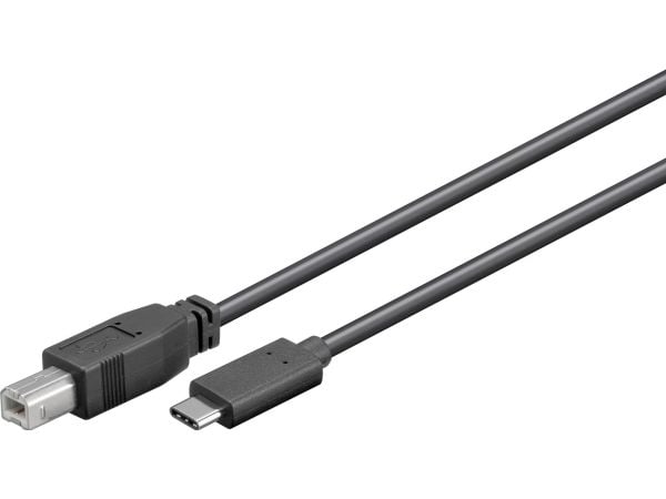 MicroConnect - USB-kabel - 24 pin USB-C (hann) til USB-type B (hann) - USB 3.1 Gen1 - 1 m