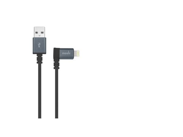 Moshi 99MO023043, 1,5 m, Lightning, USB A, Musta, Suora, Kulmikas