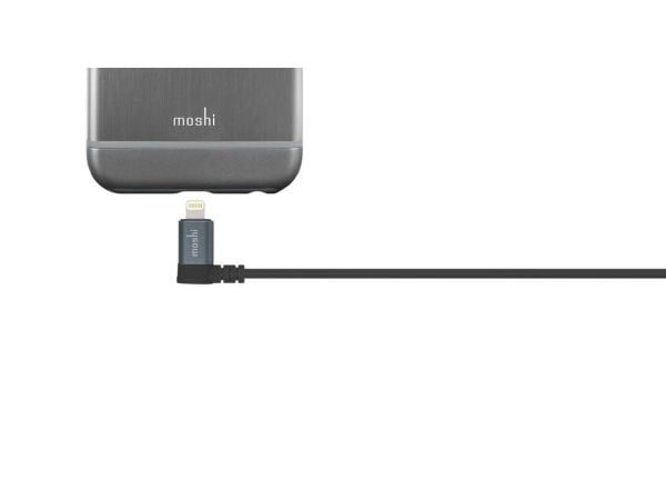 Moshi 99MO023043, 1,5 m, Lightning, USB A, Musta, Suora, Kulmikas