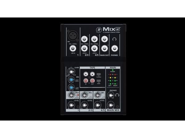 Mackie Mix5, 5 kanaler, Sort