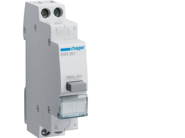 Hager SVN351, 16 A, IP20, -20 - 50 °C, -40 - 80 °C, 17,5 mm, 83 mm, -40 - 80 °C, 17,5 mm, 83 mm