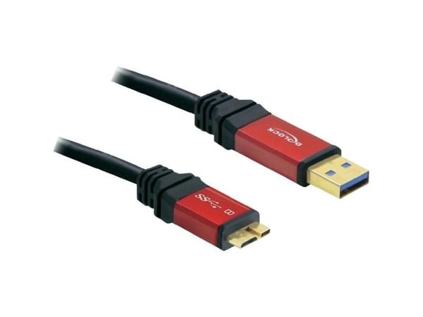 Delock Premium - USB-kabel - USB-type A (hann) til Micro-USB Type B (hann) - USB 3.0 - 5 m - svart