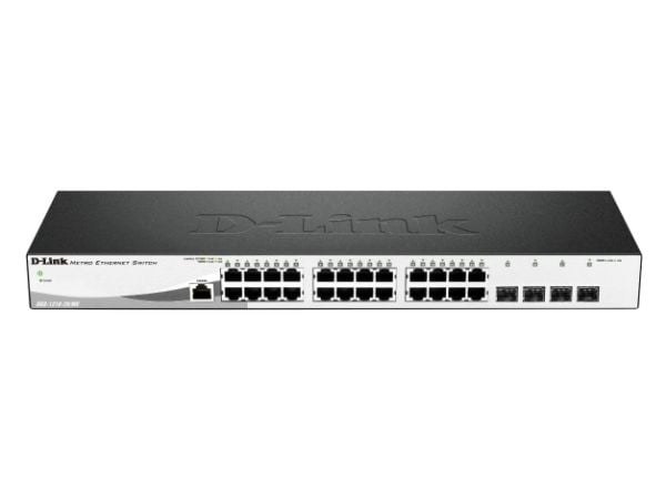 D-Link DGS 1210-28/ME - Switch - Administreret - 24 x 10/100/1000 + 4 x Gigabit SFP - monterbar på stativ