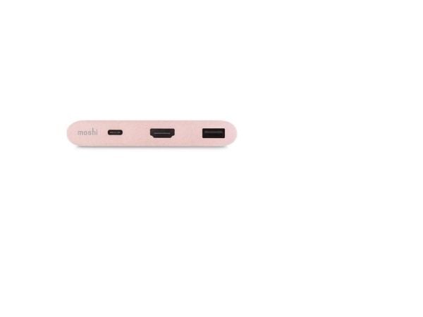 Moshi 99MO084207, USB 3.2 Gen 1 (3.1 Gen 1) Type-C, Rosa gull, HDMI, Thunderbolt 3, USB 3.2 Gen 1 (3.1 Gen 1) Type-A, USB 3.2 Gen 1 (3.1 Gen 1) Typ...