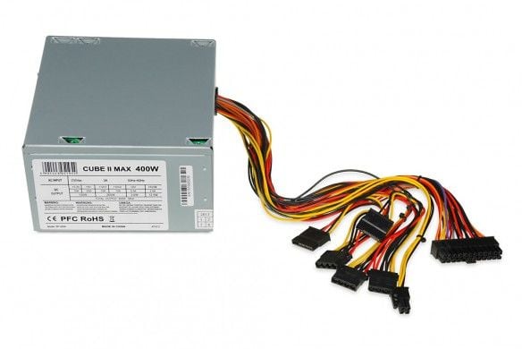 iBOX CUBE II - Strømforsyning (intern) - ATX12V 2.2 - AC 230 V - 400 watt - PFC