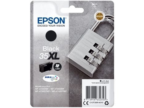 Epson 35XL - 41.2 ml - XL - svart - original - blekkpatron - for WorkForce Pro WF-4720, WF-4720DWF, WF-4725DWF, WF-4730, WF-4730DTWF, WF-4740, WF-4...