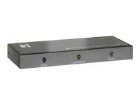 LevelOne ViewCon ADE-8202 2-Port DVI Broadcaster with Audio - Video/lyd-forlenger - 2 porter - opp til 70 m - 1U
