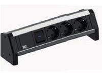 Bachmann DESK 1, 3 m, Musta, Harmaa, 3 AC-pistorasia(a), 230 V, 16 A