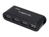 LogiLink USB 2.0 Hub 4-Port - Hub - 4 x USB 2.0 - stasjonær