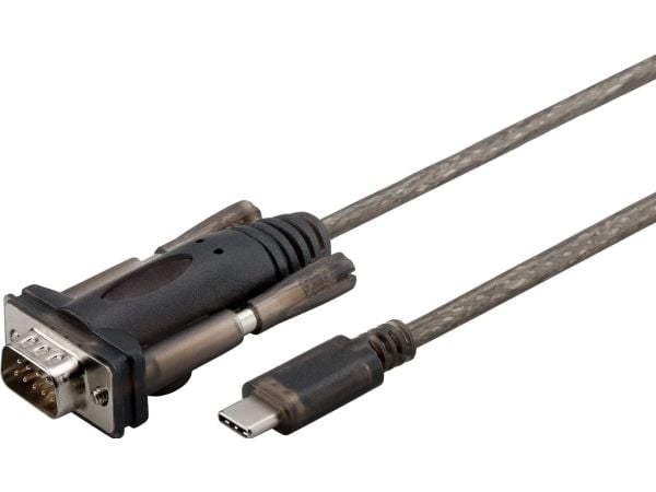 MicroConnect - USB-kabel - DB-9 (hann) til USB-C (hann) - USB 3.1 - tommelskruer