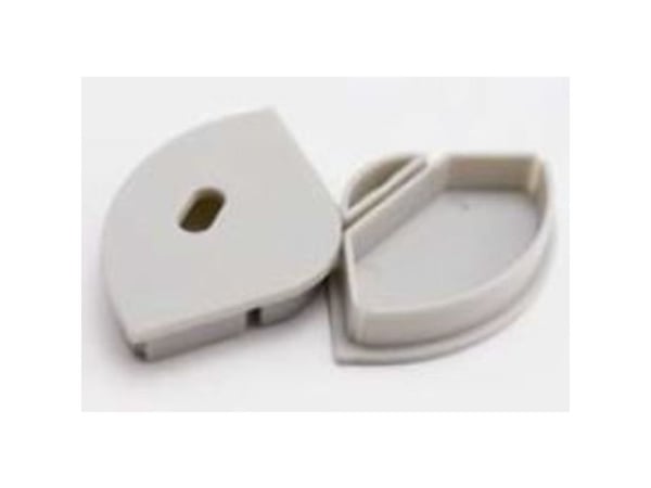 Synergy 21 LED U-profil ALU016R endekappe i aluminium