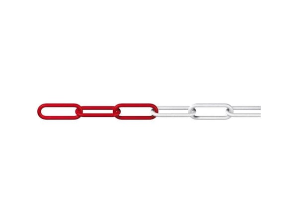 Dörner + Helmer 128953, Kjetting, Polyethylen, Rød, Hvit, 25 m, 19 mm