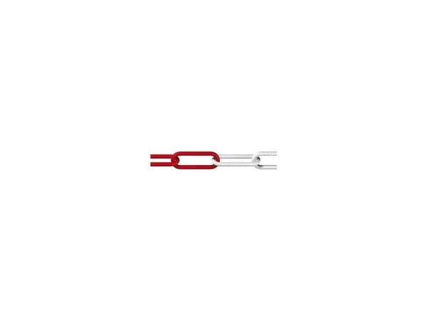 dörner + helmer 138201 Avspärrningskedja Röd, vit plast 25 m
