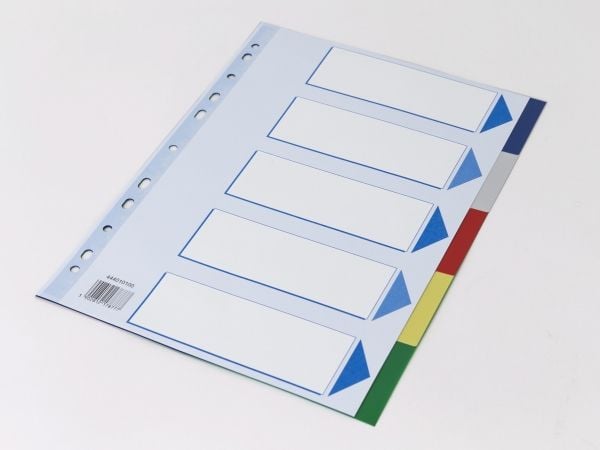 Faneblad, Q-Line, A4,210x297mm assorteret æske a 25 sæt - (25 stk.)