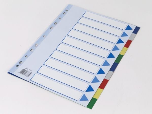 Faneblad, Q-Line, A4,210x297mm assorteret kasse a 20 sets - (20 stk.)
