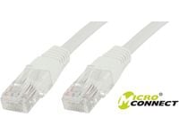 MicroConnect - Nettverkskabel - RJ-45 (hann) til RJ-45 (hann) - 10 m - UTP - CAT 5e - flertrådet - hvit (en pakke 10)
