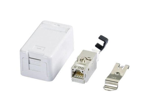 METZ CONNECT 130B21D1APL-E, Flat, Hvit, RJ-45, Hunkjønn, 26/22, Cat6a