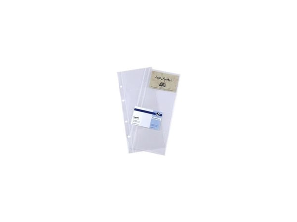 Visitkortlomme Sigel 90x58 mm - til 80 kort - 8 kort pr./side - genemsigtig (pakke med 10 lommer)